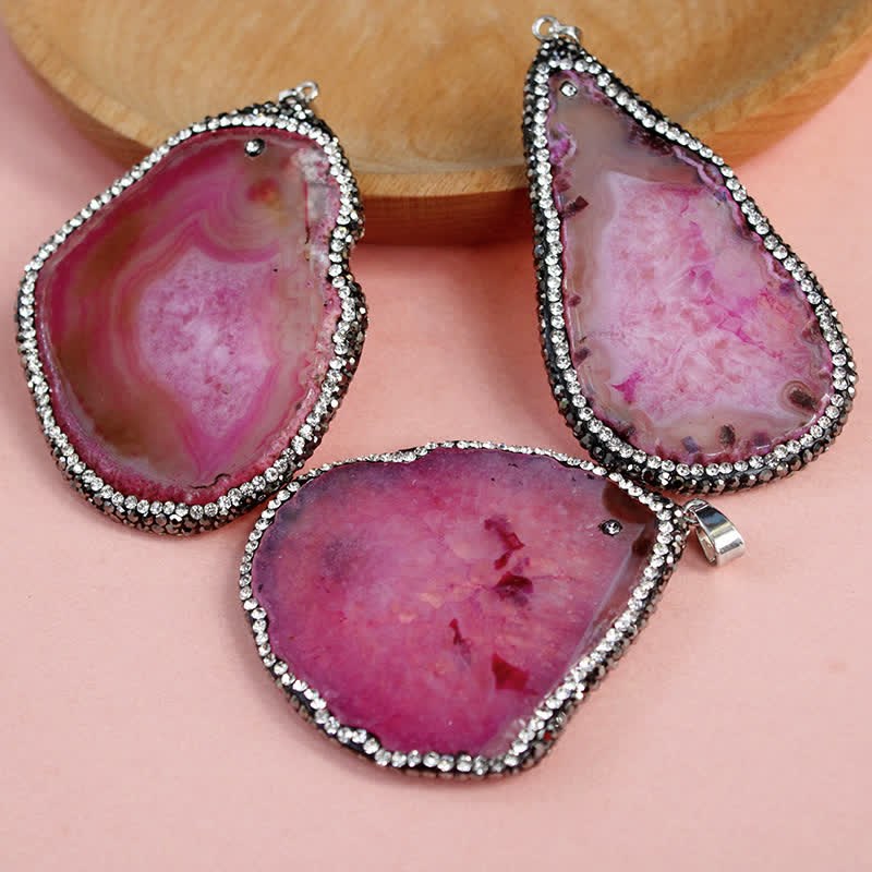 Collier en cristal naturel orné de géodes Olivenorma