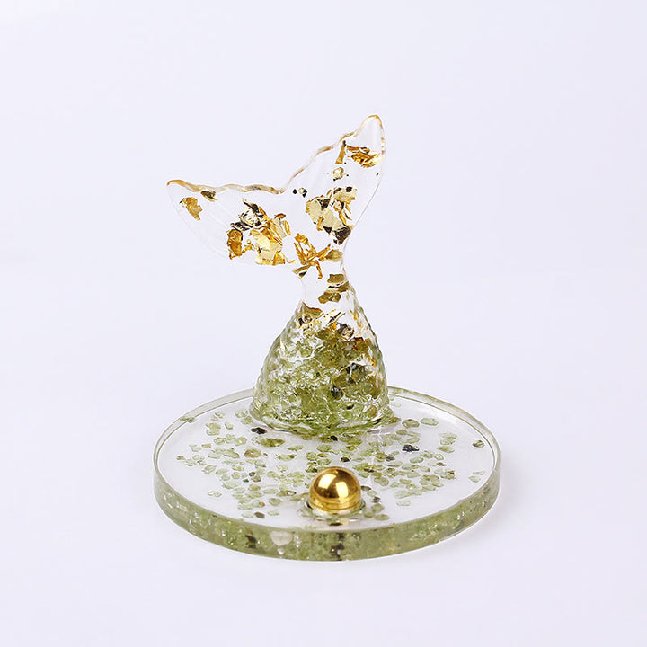 Support de téléphone en forme de queue de sirène avec colle à gravier en cristal Olivenorma