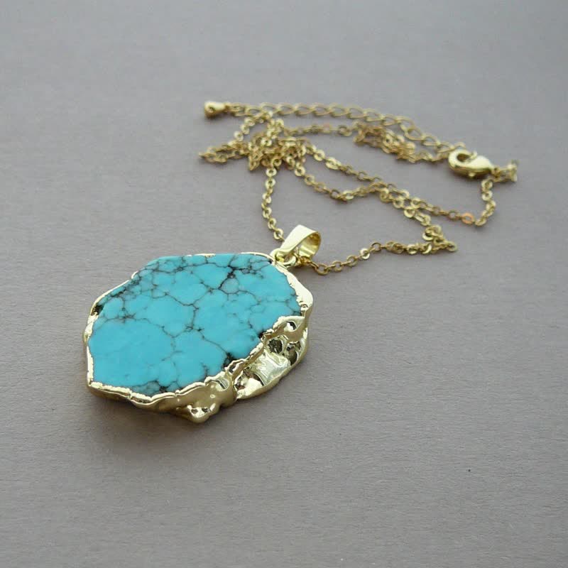 Collier délicat en turquoise irrégulière Olivenorma