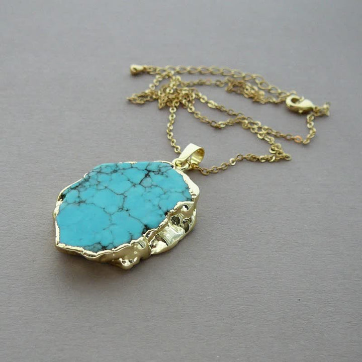 Collier délicat en turquoise irrégulière Olivenorma
