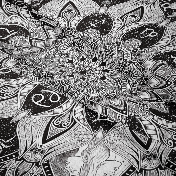 Tapisserie murale fantaisie noire Olivenorma pour décoration de chambre à coucher