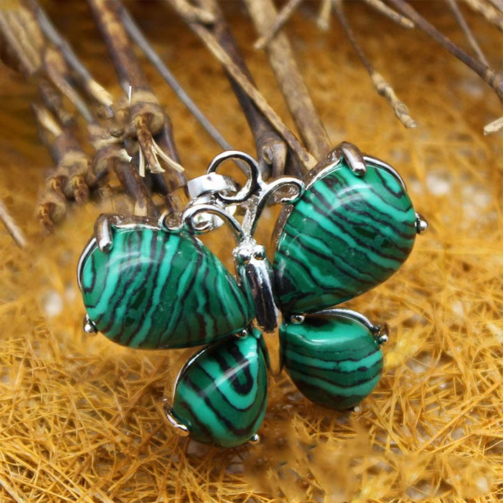 Collier papillon en cristal naturel Olivenorma