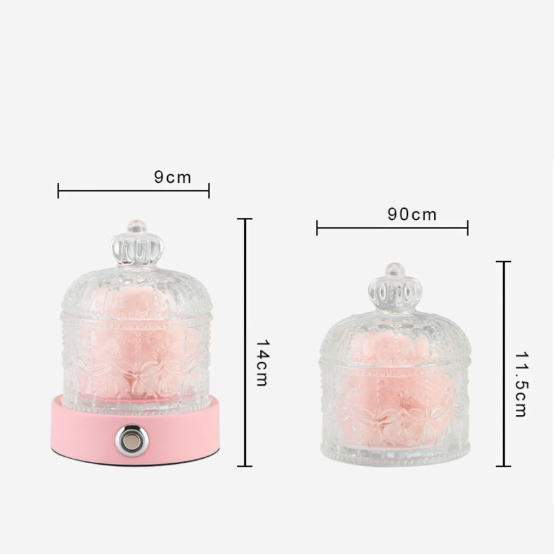 Lampe d'aromathérapie en cristal transparent amazonite et quartz rose Olivenorma