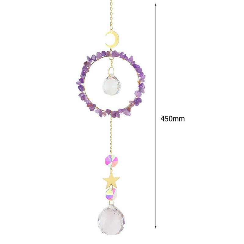 Attrape-soleil de guérison lunaire en cercle de cristal Olivenorma