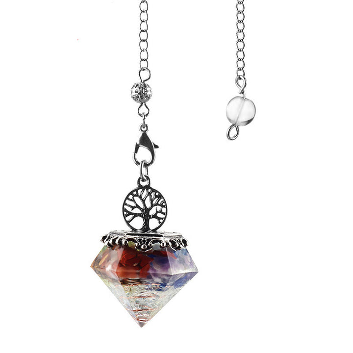 Pendule géométrique en cristal naturel Arbre de vie Olivenorma