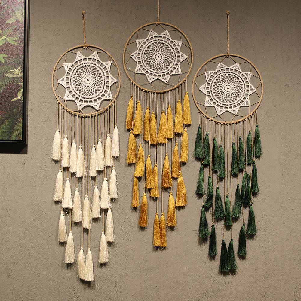 Pendentif attrape-rêves en dentelle tressée Olivenorma