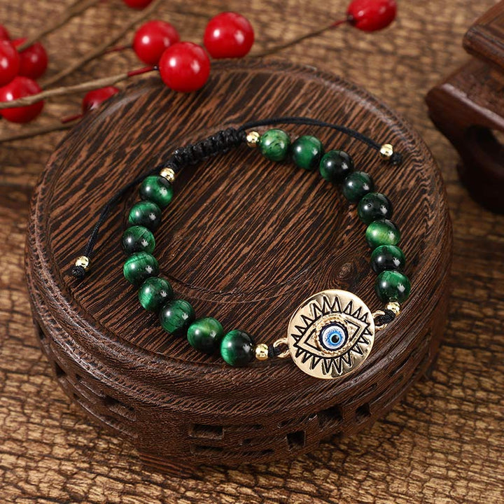 Bracelet de protection contre le mauvais œil œil de tigre