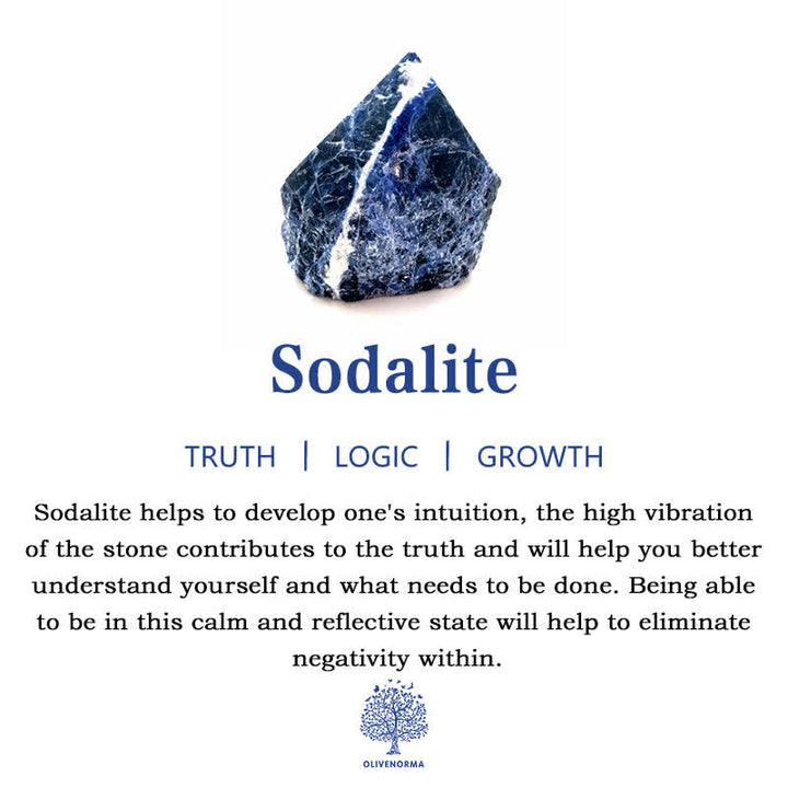 Décoration de crâne en cristal de sodalite Olivenorma