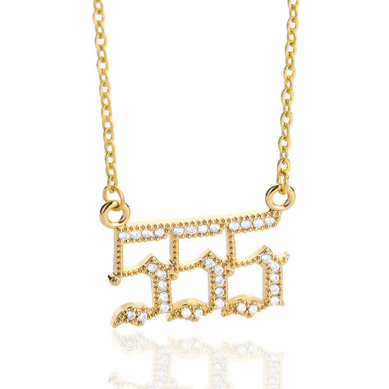 Collier avec chiffres angéliques en zircone Olivenorma