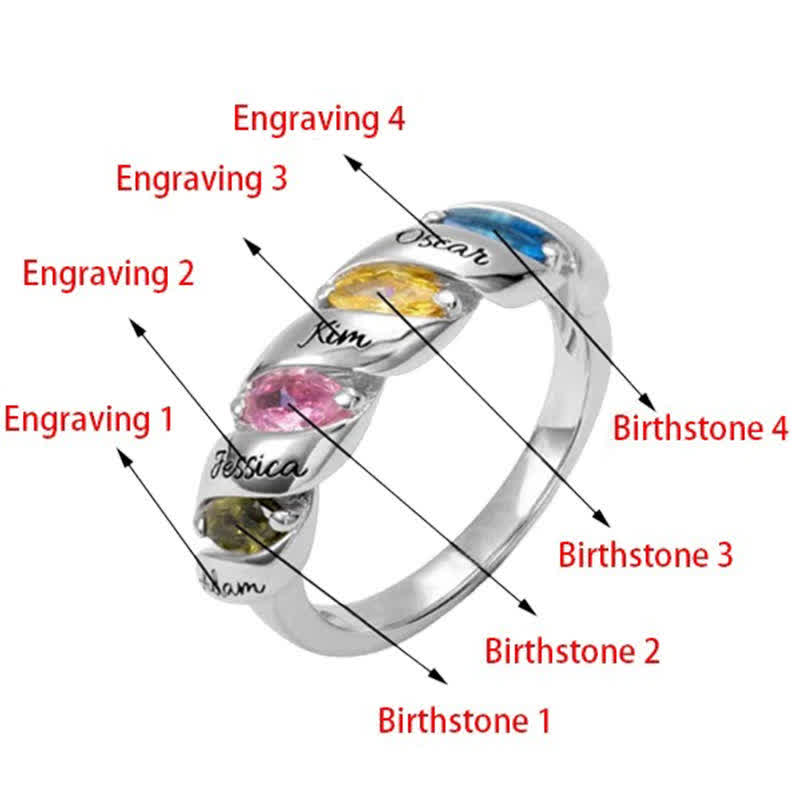 Bague de naissance personnalisée et gravée Olivenorma Memory