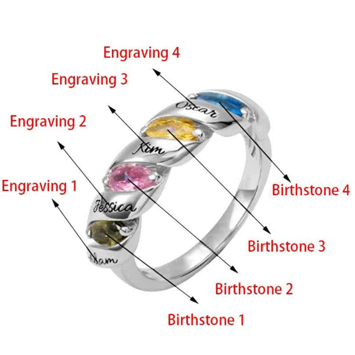 Bague de naissance personnalisée et gravée Olivenorma Memory