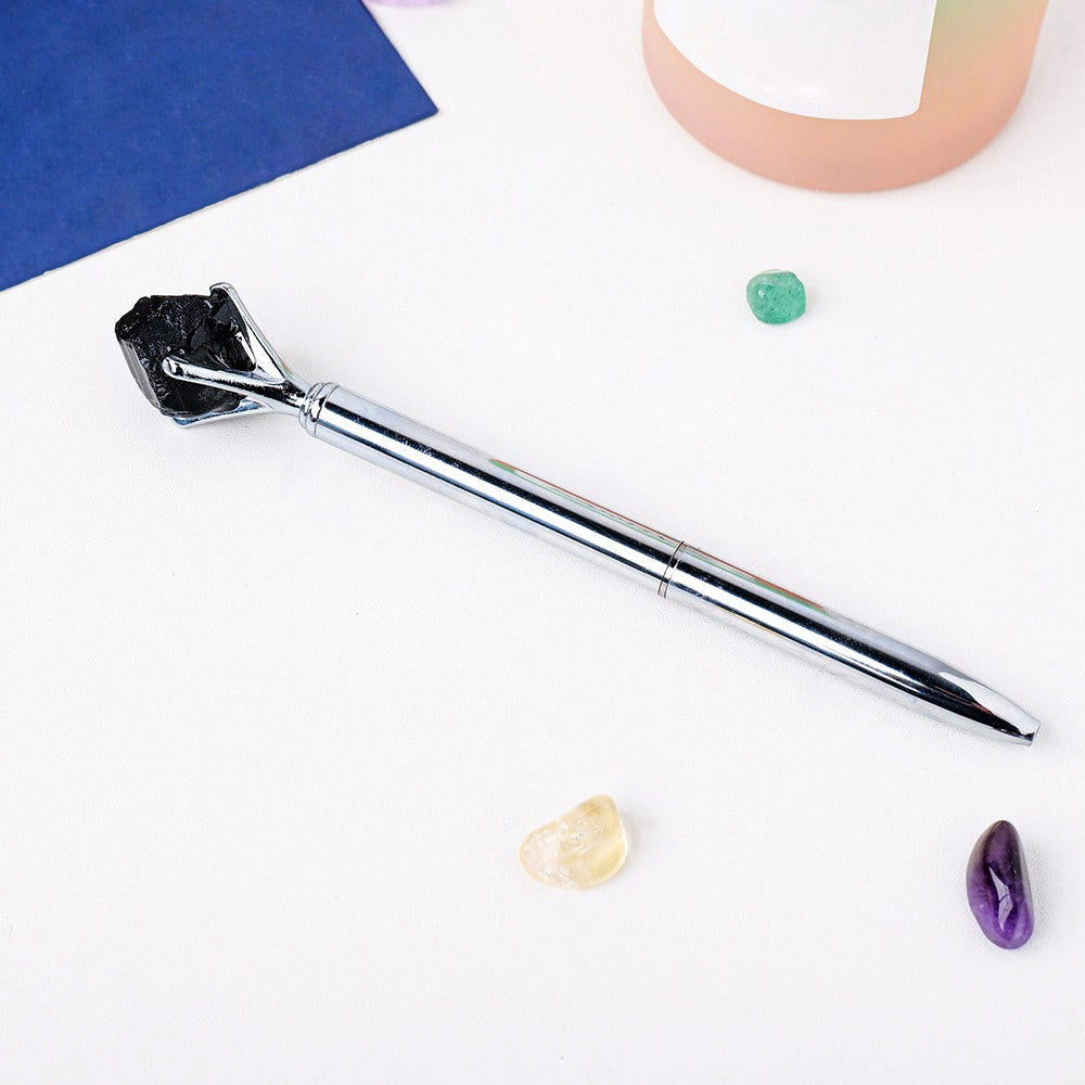 Stylo de manifestation de pierre brute Olivenorma Décoration de pierres précieuses