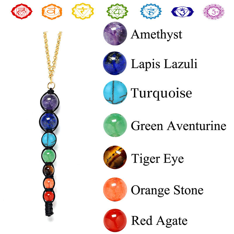 Collier de guérison des chakras orgonite Olivenorma