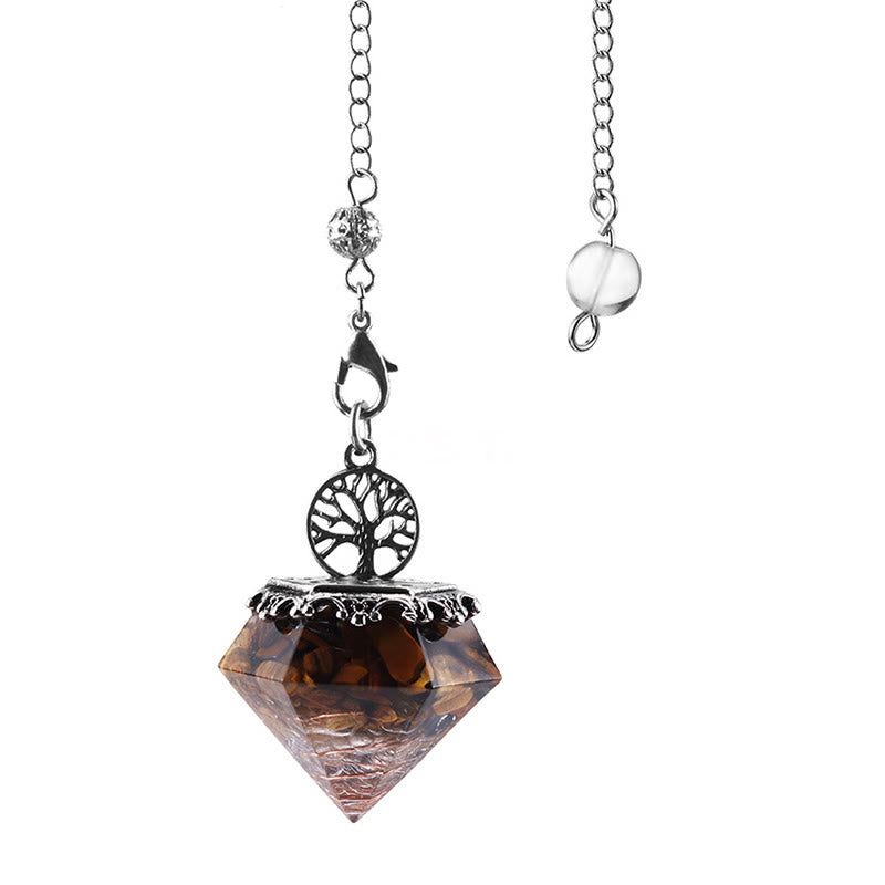 Pendule géométrique en cristal naturel Arbre de vie Olivenorma