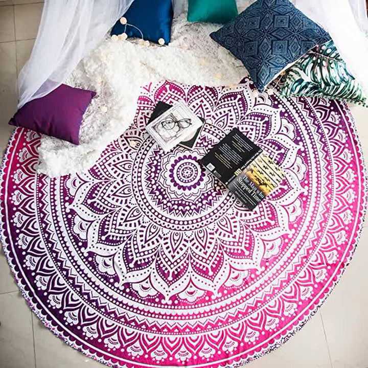 Tapisserie circulaire de méditation et de yoga Rosamia Mandala