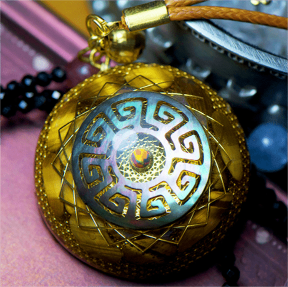 Collier pendentif œil de tigre Olivenorma Awakened Soul Collier orgone