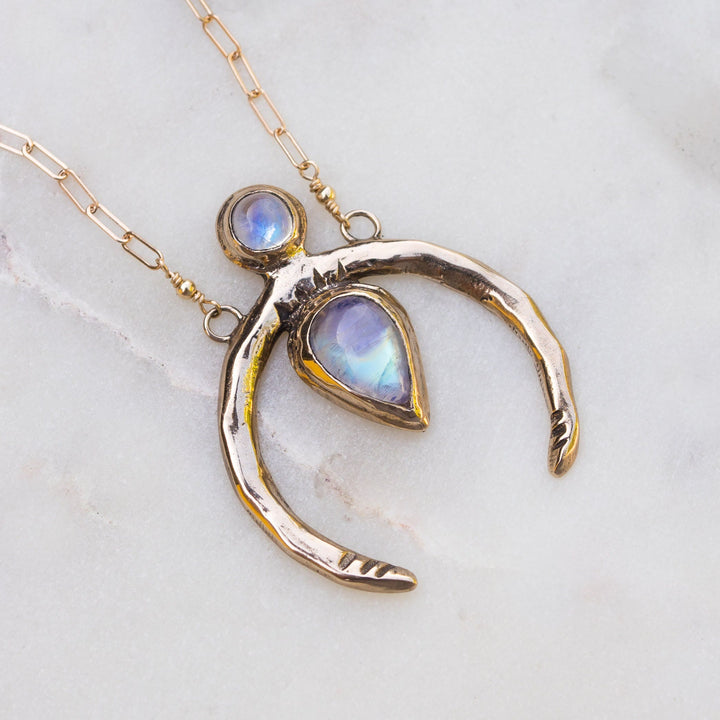Collier croissant de lune en ou Olivenorma
