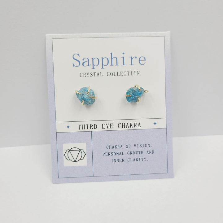 Boucles d'oreilles en pierre brute pour le 12e anniversaire Olivenorma
