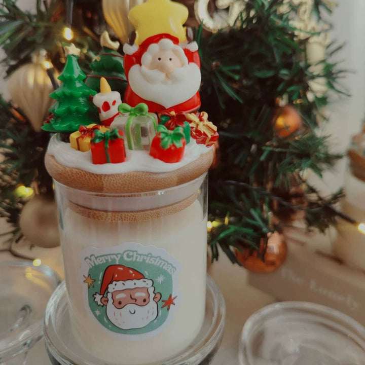 Bougie décorative de Noël du Père Noël Olivenorma