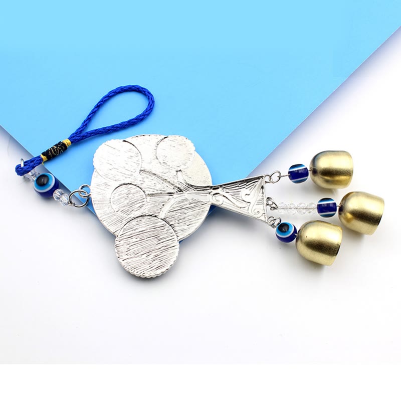 Décoration murale carillon éolien arbre de vie bleu mauvais œil Olivenorma