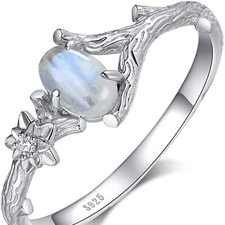 Bague de protection curative en pierre de lune naturelle Olivenorma