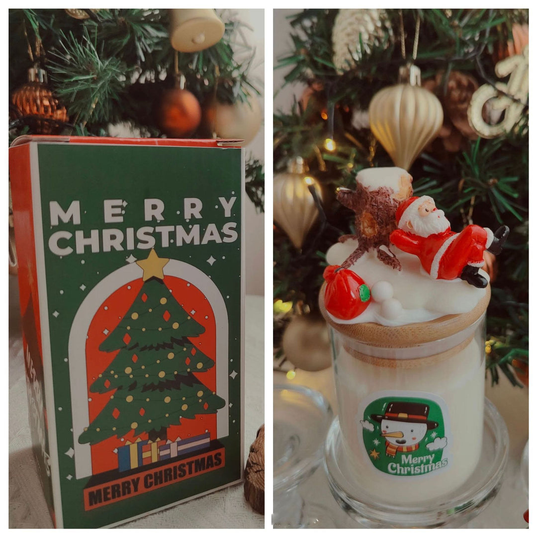 Bougie décorative de Noël du Père Noël Olivenorma