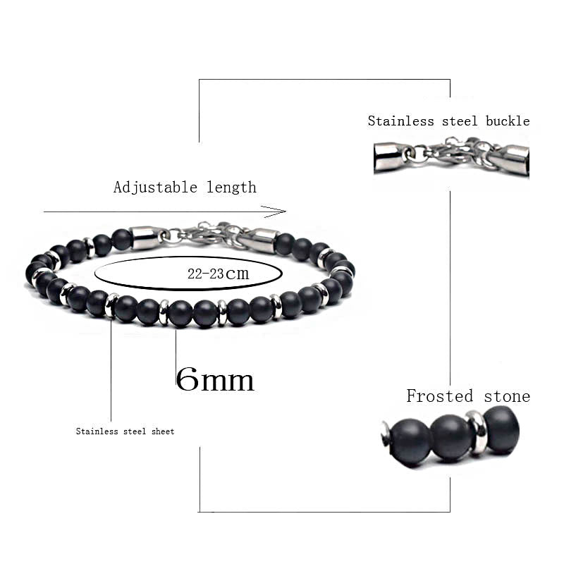 Bracelet en perles d'agate patinées Olivenorma