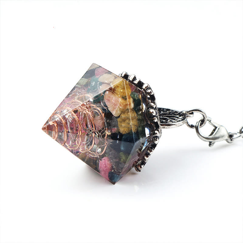 Pendule géométrique en cristal naturel Arbre de vie Olivenorma