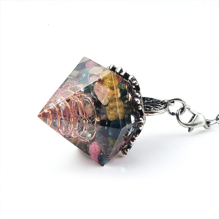 Pendule géométrique en cristal naturel Arbre de vie Olivenorma