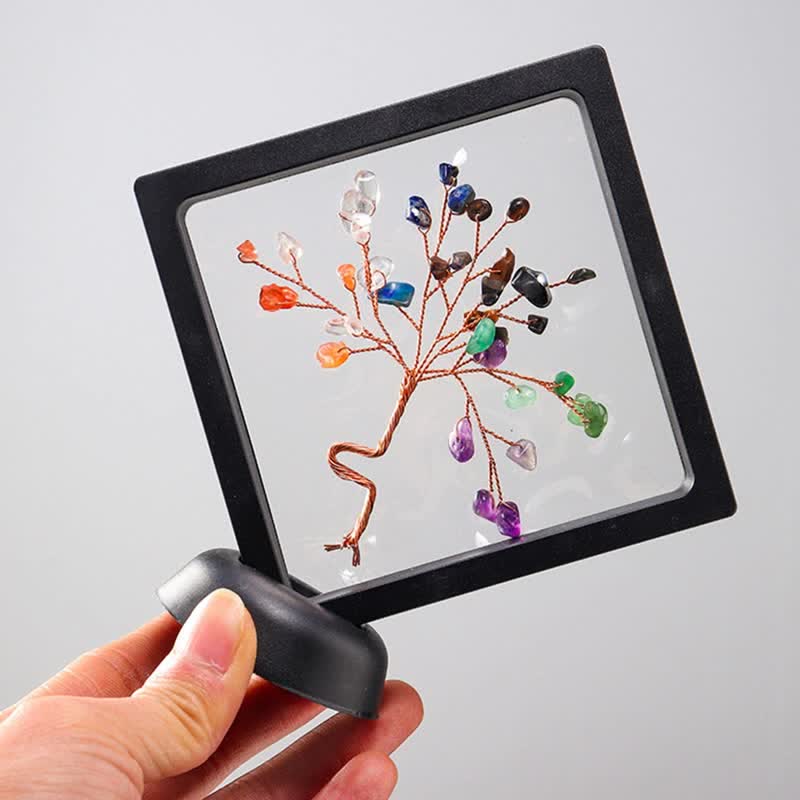 Décoration d'arbre porte-bonheur en cristal de chakra Olivenorma