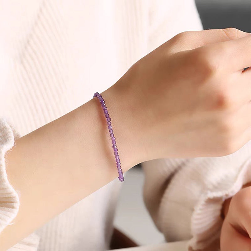 Bracelet de guérison en améthyste d'Uruguay Olivenorma Purple Sunset