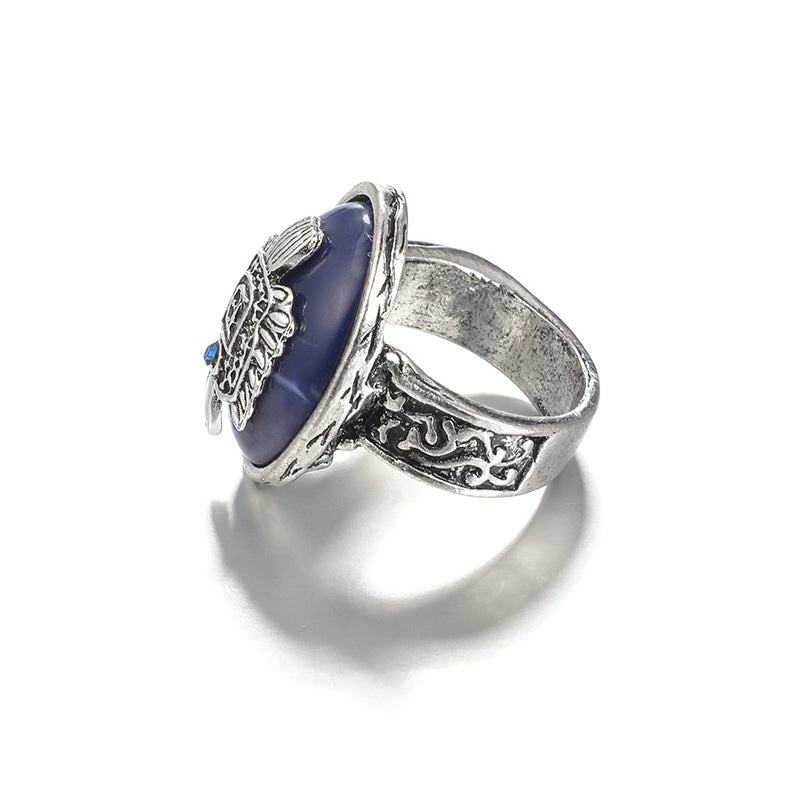 Bague Punk en Lapis Lazuli
