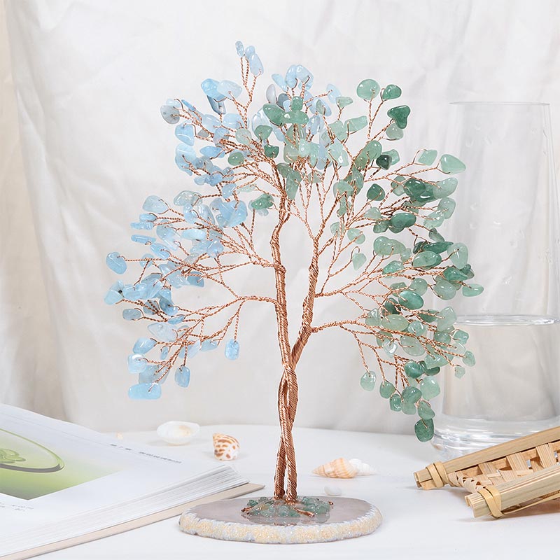 Arbre Feng Shui en pierre de cristal naturel Olivenorma