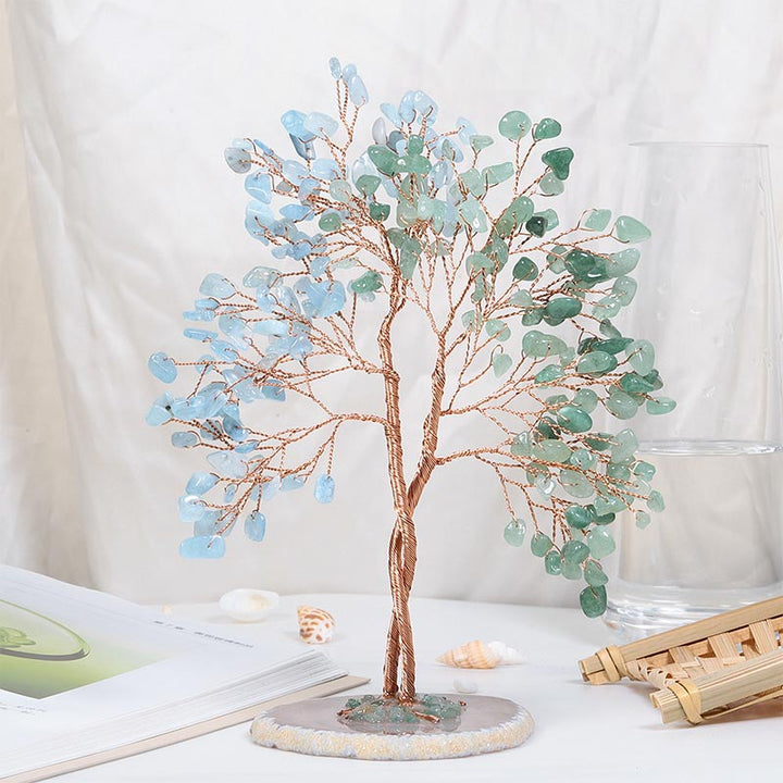 Arbre Feng Shui en pierre de cristal naturel Olivenorma