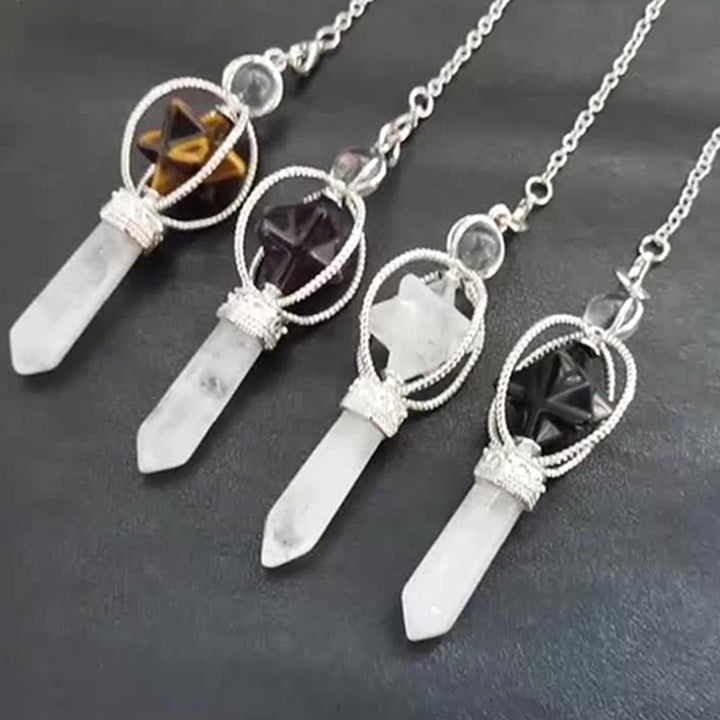 Pendule en pierre de cristal naturel