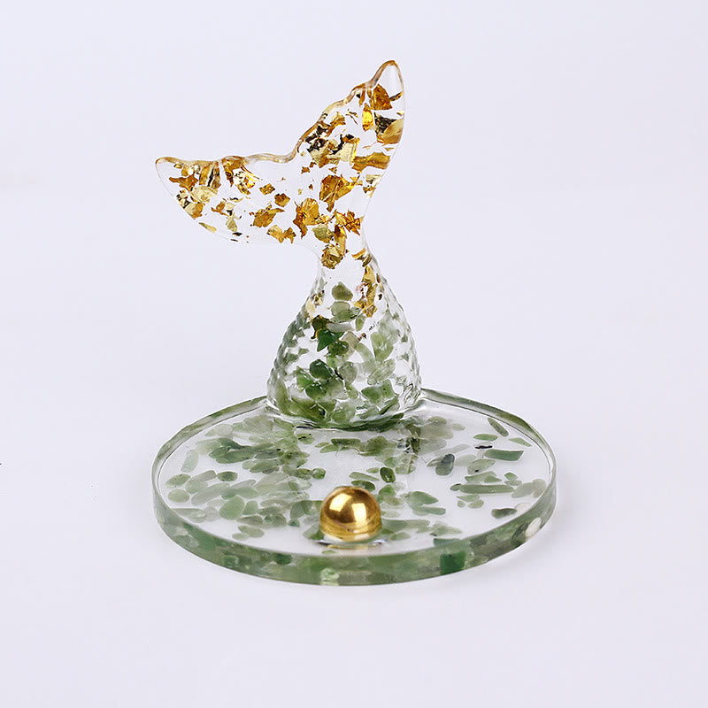 Support de téléphone en forme de queue de sirène avec colle à gravier en cristal Olivenorma