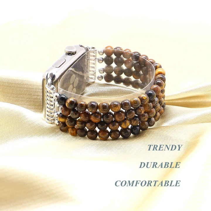 Bracelet de montre compatible avec le bracelet en perles d'œil de tigre Olivenorma