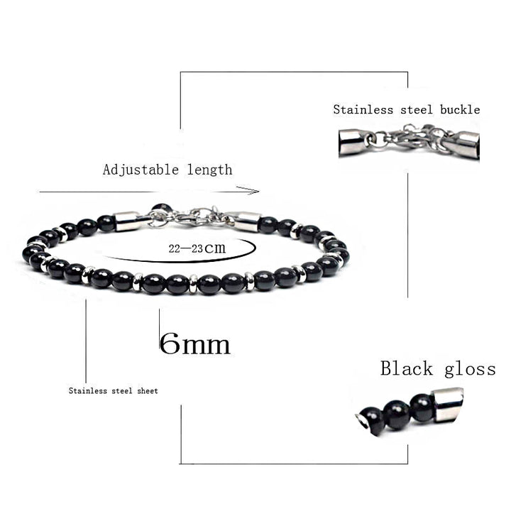 Bracelet en perles d'agate patinées Olivenorma