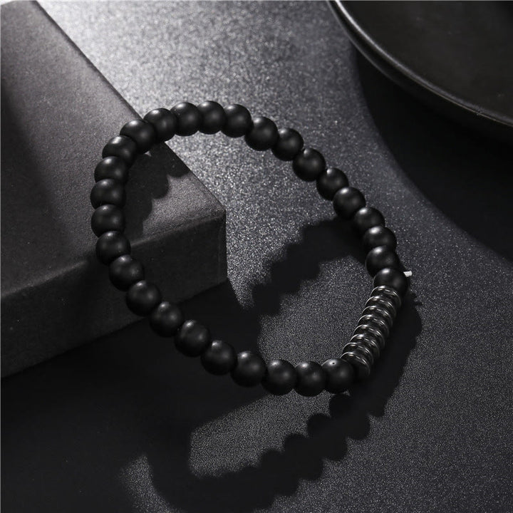 Bracelet homme en perles de pierre naturelle Olivenorma de 6 mm