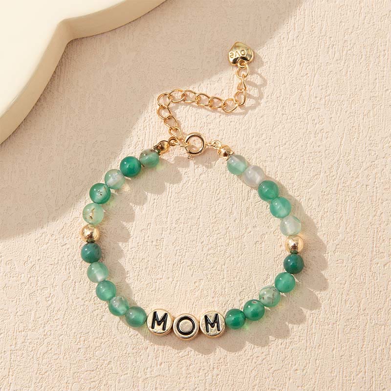 Olivenorma « Pour maman » – Bracelet de richesse en aventurine verte