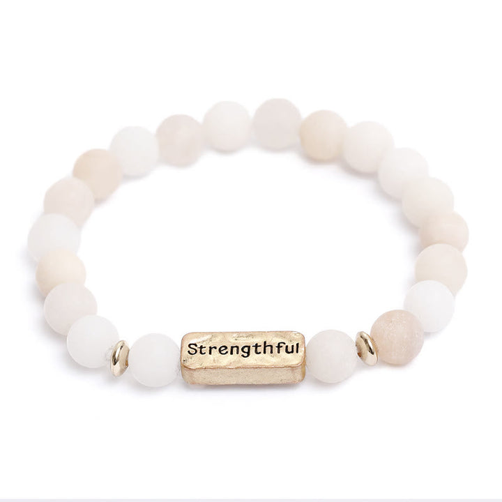 Bracelet gravé robuste en pierres précieuses naturelles Olivenorma