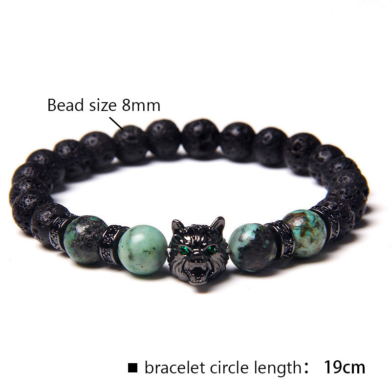 Bracelet Loup Aventurine Verte Olivenorma