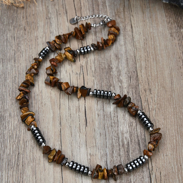 Collier en cristal irrégulier en pierre naturelle Olivenorma