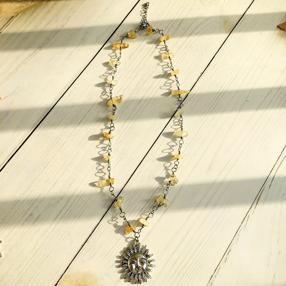 Collier de perles brutes couleur cristal Olivenorma