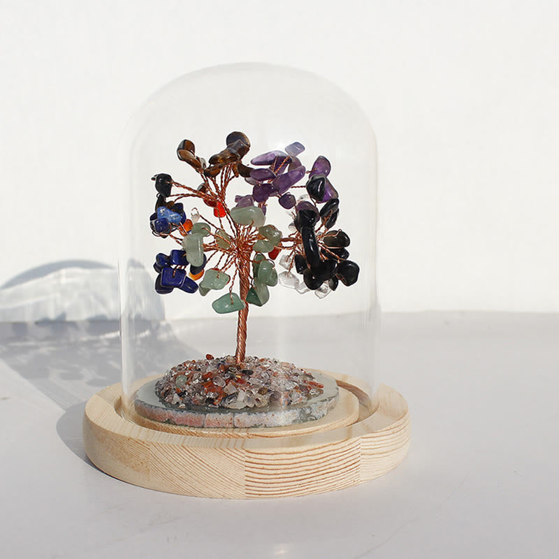 Décoration en verre pour arbre à fleurs en cristal naturel concassé Olivenorma