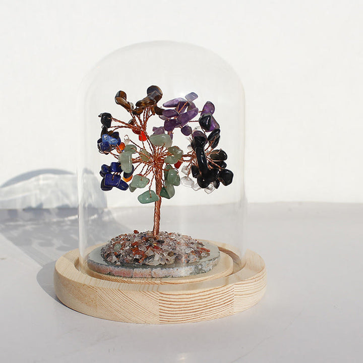 Décoration en verre pour arbre à fleurs en cristal naturel concassé Olivenorma