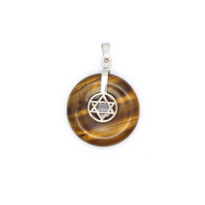 Collier Arbre de vie avec boucle de paix en cristal naturel Olivenorma