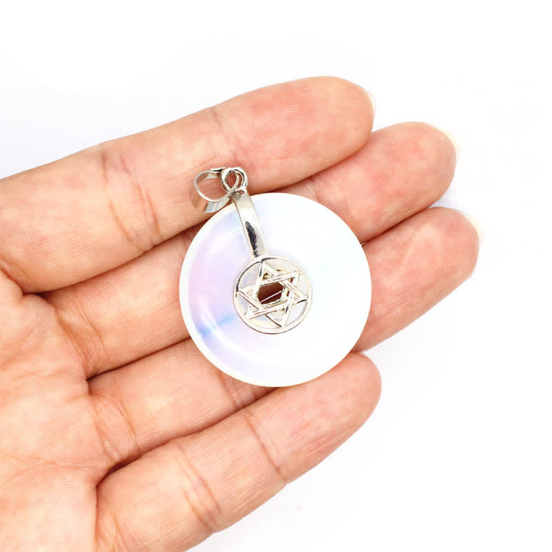 Collier Arbre de vie avec boucle de paix en cristal naturel Olivenorma