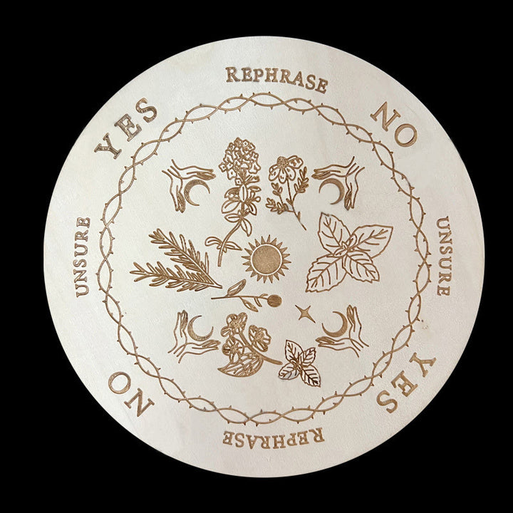 Jeu de tarot avec pendule divinatoire en bois Olivenorma