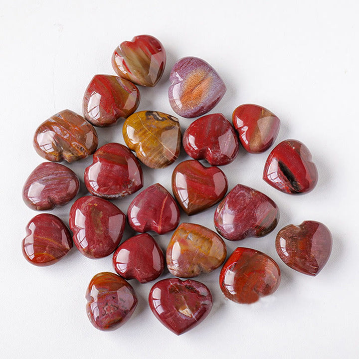 Coeur en cristal poli d'agate rouge Olivenorma